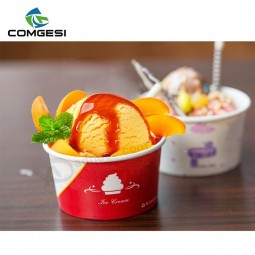 Sorvete sabor papel cup_wholesale mini sorvete sabor papel cup_disposable personalizado duplo papel copos