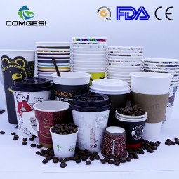 Tazze di caffè in grani tazze_kraft di carta con coperchi tazze di caffè usa e getta personalizzati