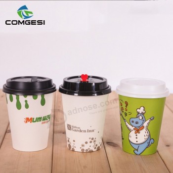 Venta caliente 8 oz café de papel cup_hot venta 8 oz biodegradable kraft café de papel cup_custom alta-Vasos de papel desechables de calidad