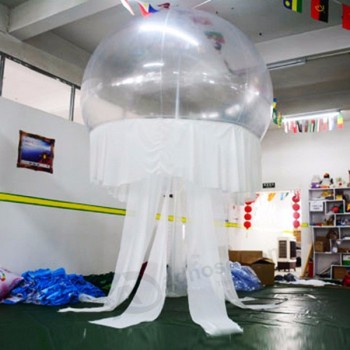 Led充气水母灯挂透明水母气球装饰派对