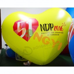 lovely inflatable colorful custom printed pattern heart shape model