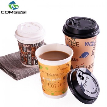 Decorazione a resistenza ondulata decorazione eccellente tazza di caffè personalizzata con coperchio