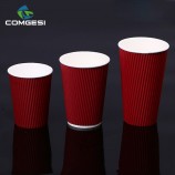 Papel espresso cups_cup desechables_ vasos de papel con tapas para bebidas calientes