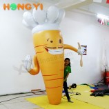充气萝卜厨师卡通人模型广告促销装饰膨胀萝卜气球