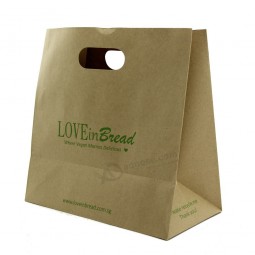kraft made printed food grade take away snack paper bag with your logo