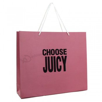 Abbigliamento stampato con logo personalizzato usa lo shopping all'ingrosso di sacchetti di carta riciclata