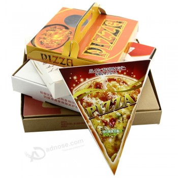 China guangzhou venta al por mayor barato de alta calidad de encargo diseño impreso troquelado flauta cajas de pizza de embalaje corrugado