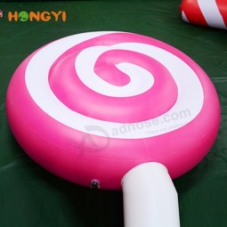 Christmas decoration pink inflatable lollipop model for display