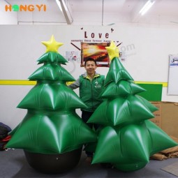 Centro de negócios decoração de natal estrelas infláveis ​​modelo de árvore de natal