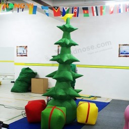 artificial inflatable Christmas tree and Christmas presents