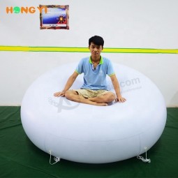 holiday swimming equipment white PVC inflatable floating bed
