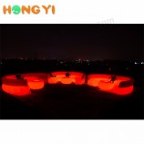 5 people seats PVC inflatable lounger led air sofa