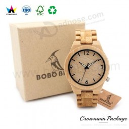 Caja de presentación de empaquetado de lujo de la devanadera del reloj del fabricante de China