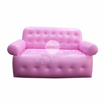 高品质派对活动切斯特菲尔德沙发粉红色充气沙发