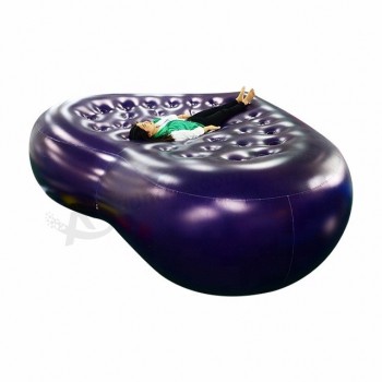 Giant Purple Inflatable Sofa Bed Creative Heart-Shaped Lazy Sofa Cushion