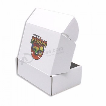 Printed White Corrugated Cardboard Packaging Mailer Box for Shipping Goods
