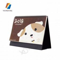 Printing logo cardboard stand desk arabic islamic calendar 2018 printing