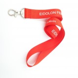 High Quality Red Silk Printing Polyester Lanyard