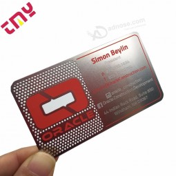 Hollow Out Stainless Steel Metal Business Card Printing