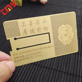 Diseño de tarjeta de visita dorada, clip de tarjeta de visita de oro 24k