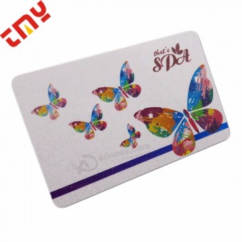 Stampa di carte di credito in plastica bianca, stampa di biglietti da visita in plastica pvc