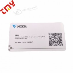 Impressão de cartão de visita em relevo de plástico com wechat qr code