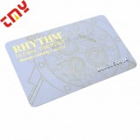 Custom Pvc tarjeta de visita de plástico dorado con su propio diseño