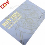 Impresión de plástico personalizada sello tarjeta de visita hoja de oro