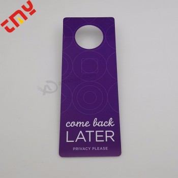 Printed Logo Shop Store Marked Plastic Tag.Hotel Door Hanger With Hole