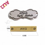 Gold Blank Engraved Brand Logo Small Round Metal Tag With 2 Hole For Handbags For Garment