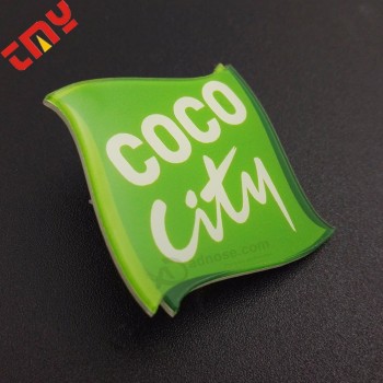 Custom Printing Acrylic Plastic Name Badge With Safety Pin