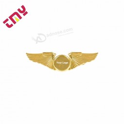 Custom Safety Soft Enamel Blank Metal Pilot Wings Suit Lapel Pin Badge With Your Own Design