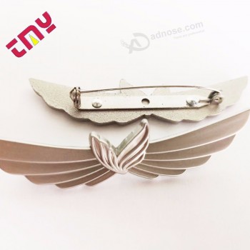 Distintivo del perno delle ali del pilota del metallo su ordinazione di prezzi poco costosi