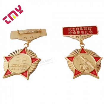 Badge militaire personnalisé en métal, badge militaire en laiton