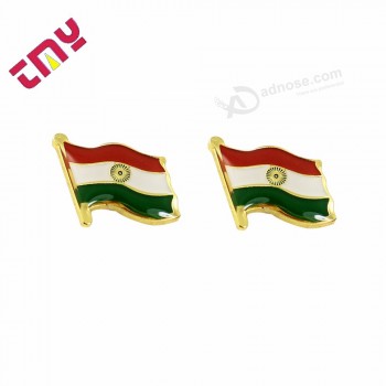 Insignia de la bandera de la India de metal personalizado, bandera de la India pin insignia de la solapa