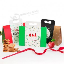 Custom design cute candy paper packaging box with handle and your logo