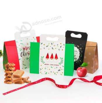 Design personalizado caixa de embalagem de papel de doces bonito com alça