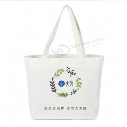 Custom cotton print casual white canvas carry tote shopping shoulder duffle packaging hand school bag promotional manufacturer