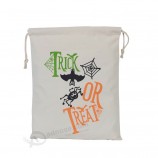 36*48CM Canvas Drawstring Halloween Promotional Gift Bag with your logo