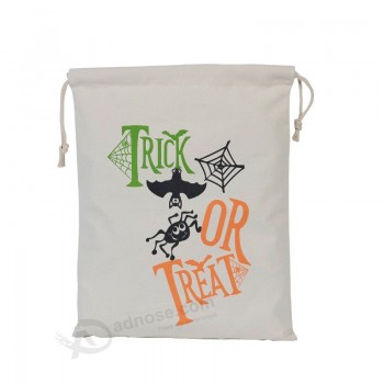 36*48CM Canvas Drawstring Halloween Promotional Gift Bag with your logo