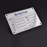 High Quality Aluminum Custom Machine Nameplates