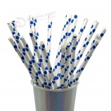 Custcom Striped paper straws, food grade paper straw disposable biodegradable paper straw