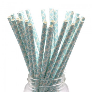 Pajitas de papel biodegradables de fábrica de color personalizado para la promoción aprobada por la FDA. Paja de papel para beber