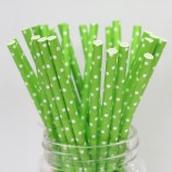Eco-Friendly  food grade paper straw,white spot paper straws,disposable paper drinking straw