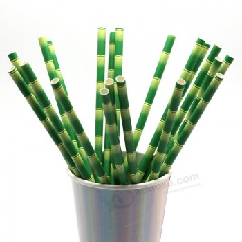 food grade paper straw,Bamboo design Paper Straws