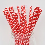 Eco-Friendly  food grade paper straw,Polka Dot Paper Straws