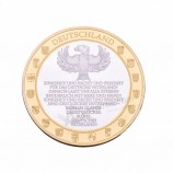 Newest Zinc Alloy Custom Blank Metal 24K Souvenir Coin