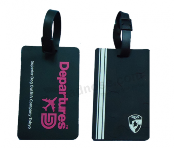 soft pvc silicone luggage tags with custom logo for promotion