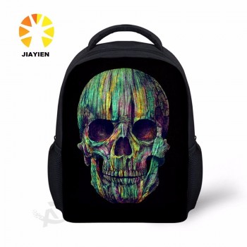 DIY shoulder strap primary school bag pack skull backpack