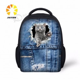 Denim series fashion school backpack bag
